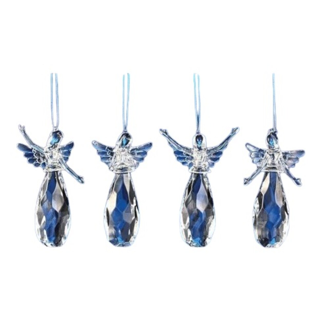 Icy Giftware Icy Assorted Praising Angel Christmas Ornaments - 4" - Pack of 8